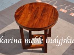 meble kolonialne - okrągły stolik LD-489 brown