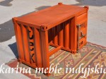 meble industrialne - meble loftowe - metalowe biurko CNTR-1 pomarańczowe