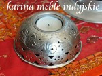 metalowy indyjski świecznik