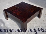 meble kolonialne - stolik z litego drewna LD-453 dark brown