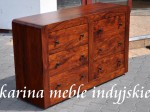 meble kolonialne - nowoczesna komoda z szufladami LD-440 brown