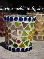indyjski świecznik mozaika