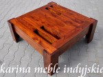 meble kolonialne - stolik z litego drewna LD-453 brown