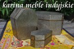 srebrne indyjskie szkatuly - komplet 3 szt. 