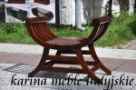 kolonialna ławka siedzisko LD-886 brown