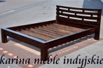 kolonialne łóżko 160 cm LD-476 dark brown