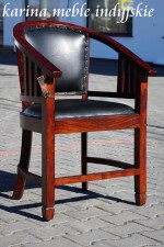 kolonialne fotel skórzany brown LD-541