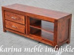 kolonialna szafka rtv LD-2109 brown / ciemno miodowy