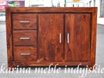 meble kolonialne - komoda - LD-2122 brown / ciemno miodowy BEZ UCHWYTÓW