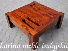 meble kolonialne - stolik z litego drewna LD-453 brown