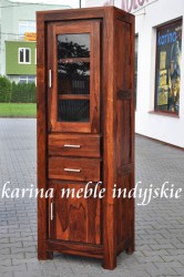 meble kolonialne - witryna LD-2106 brown / ciemno miodowy UCHYTÓW