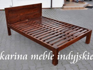 kolonialne łózko 160 cm LD-2136 brown / ciemno miodowy