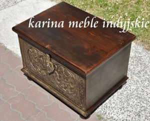 ławka skrzynia na buty z motywem kamasutra