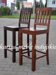 kolonialne krzesło barowe LD-2139 brown / ciemno miodowy